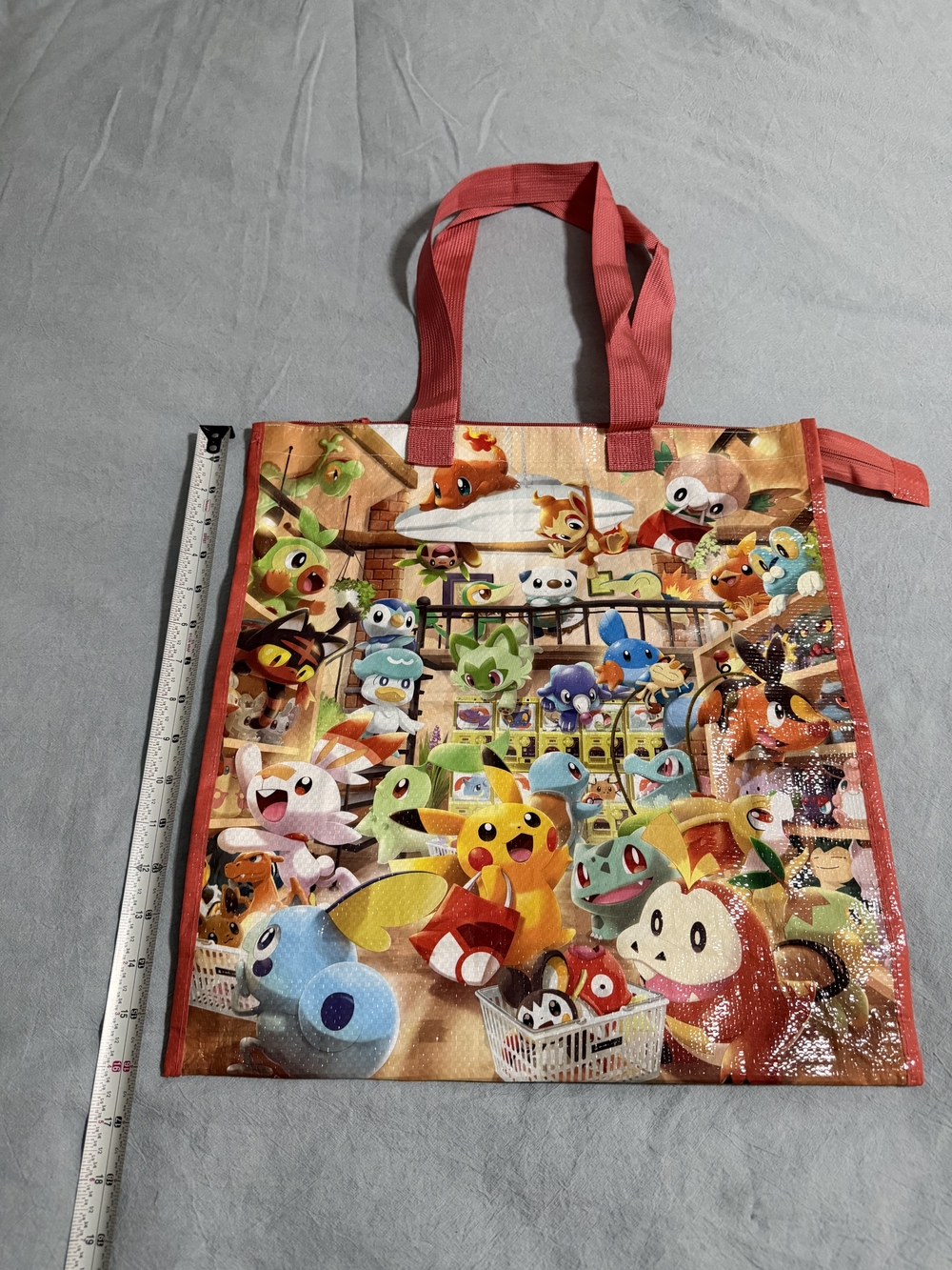 Japan Pokémon Center Collectable - Reusable Shopping Zipper Medium Tote Bag